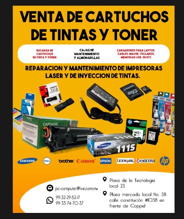 Flyer venta de cartuchos tintas y toner